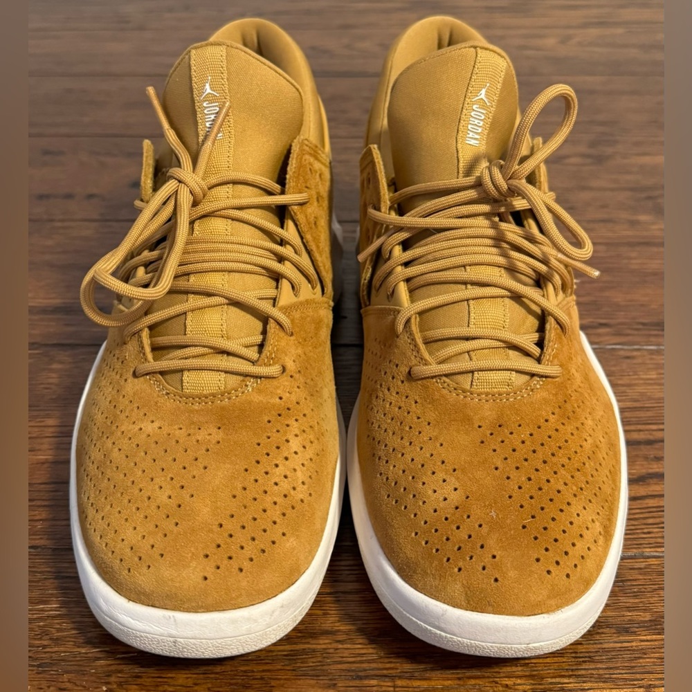 Jordan Wheat/Tan Suede Low-Top Sneakers